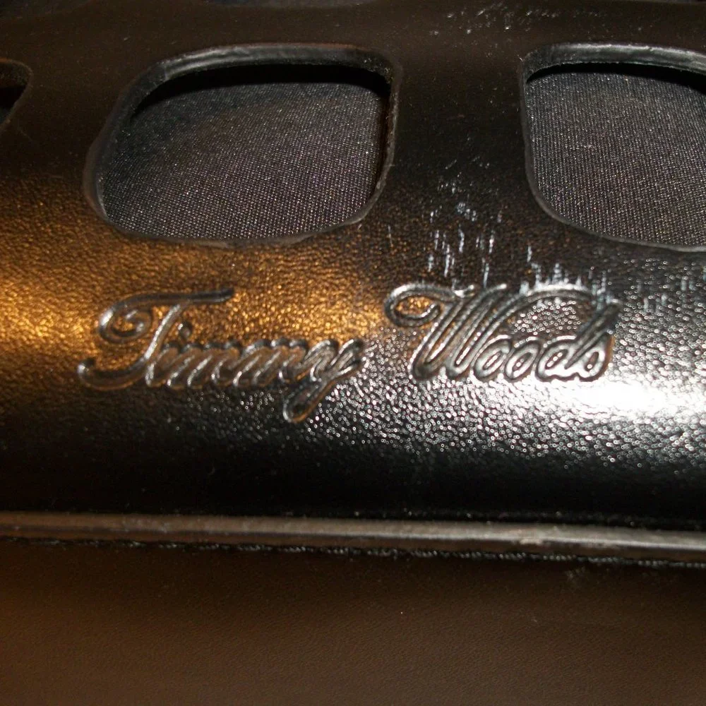SOLD! Timmy Woods Beverly Hills Collection Black Clutch 14" x 6" Removable Liner - Picture 5 of 13